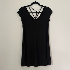 Eclipse Black Dress With Neck Detail, Size Small